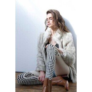 ZOHARA Art on TIGHTS Beat Box Print TATTOO Patterned 120 DENIER O/S